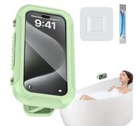 Hogvinnatil Porte de téléphone de douche, support de téléphone douche - Montage du téléphone mural de salle de bain | Support d'écran tactile adhésif réglable à 360 degrés anti glissement pour la