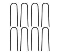 Hogvinnatil Poteaux de trampoline, poteaux en forme de U - Nails Fence Link chaîne - Ensemble de 8 poteaux de terre pour trampolines en forme de forte pour les tentes de camping, football