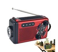 Hogvinnatil Radio Solaire, Radio AM/FM/Ondes Courtes avec Manivelle, Alimentation Solaire et Alerte Météo, Charge USB, Étanche, Lecteur Audio, Lampe Torche pour Survivalisme, Randonnée, Camping,