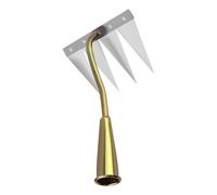 Hogvinnatil Râteau désherbant résistant, extracteur manuel portable, outil anti-rouille pour déplacer le sol et le désherbage, multifonctionnel pour le jardinage