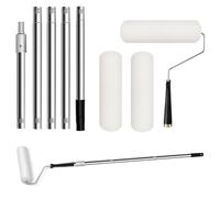 Hogvinnatil Rouleau À Peinture - Outils de Peinture Murale avec Rouleau et Brosse,Set à Poignée Extensible 23 cm pour Huile Latex,Amélioration Habitat Intérieur Extérieur Plafond Sol Meuble