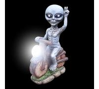 Hogvinnatil Statue Extraterrestre Solaire,Figure Paysage Petite Résine - Figure Avec Lumières Résistant Aux Agents Atmosphériques Pour Jardin Balcon Collection Science Fiction Halloween