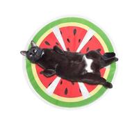 Hogvinnatil Tapis rafraîchissant pour chat, tapis rafraîchissant pour chat - Coussin rond pour pulpe intérieure, pliable et résistant aux fuites - Tapis rafraîchissant rond avec motif fruit