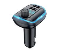 Hogvinnatil Transmetteur FM pour Voiture, Adaptateur d'émetteur FM - MP3 Audio Music Adaptateur stéréo sans Fil, Profundo Sound Fast Charging MP3 Music Player Support USB Drive
