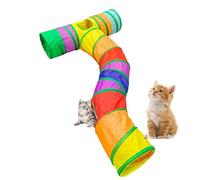 Hogvinnatil Tunnels Et Tubes pour Chats | Tunnel de Jeu Grand pour Chat d'Intérieur - Maison Interactive avec Trou D’Observation - Accessoires Colorés pour Petites Races