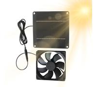 Hogvinnatil Ventilateur solaire pour poulailler 20 W imperméable avec panneau solaire - Portable pour pergola, étable, plafond, serre, garage, chenil