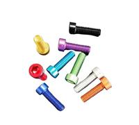 HOHAO 10 vis à métaux DIN912 en aluminium M3 M4 M5 M6, anodisées et colorées, à tête hexagonale creuse.(Red,M3x12 10pcs)