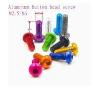 HOHAO 10 vis à tête cylindrique creuse hexagonale en aluminium coloré M2.5 M3 M4 M5 M6*5/6/8/10/12/16/20/25(M4x12,Green)