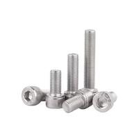 HOHAO Vis à tête hexagonale creuse en acier inoxydable A2-70 304, 5 à 100 pièces, DIN912 M1.4 M1.6 M2 M2.5 M3 M4 M5 M6 M8(X50mm,M2 100pcs)