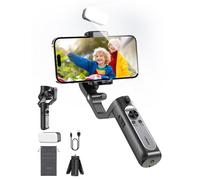 Hohem-iSteady Kit de recrutement Smartphone GimRh,Stabilisateur de détermination à 3 axes,Perche à selfie pour téléphone,Trépied avec lumière de remplissage magnétique,S - Type iSteady XE Kit black