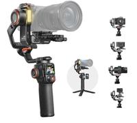 hohem iSteady MT3 Pro Caméra Stabilisateur avec suivi IA, 4-en-1 Gimbal pour Appareils Photo Hybrides, Compacts, Caméras d'action et Smartphones, Télécommande Tactile Amovible 1,4", Charge utile 2,5kg