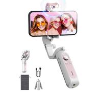 hohem iSteady V2S 3 Axes Stabilisateur pour Smartphone, AI Tracking, Portable et Pliable, pour Android et iPhone avec Lumière de Remplissage, Stabilisateur pour Vlogging/Youtube/TikTok