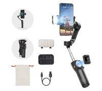 hohem iSteady X3 Stabilisateur de cardan pour iPhone, cardan de téléphone à 3 axes avec lumière de remplissage magnétique, tige extensible intégrée, télécommande amovible, stabilisateurs de cardan