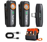 hohem Micro-cravate sans fil, Réduction du bruit DSP 3 niveaux, Portée 100 m, Batterie 20 h, Déclencheur à distance, Enregistrement de sauvegarde TF