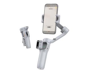 hohem Stabilisateur de smartphone - Anti-tremblement 3 axes, télécommande détachable, batterie 11 h, design portable et pliable, Gris