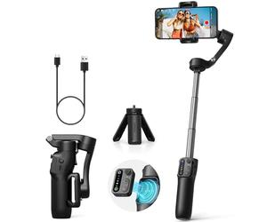 hohem Stabilisateur Smartphone iSteady X3 SE Plus, Stabilisateur de Téléphone 3 Axes pour iPhone, avec télécommande Amovible, Tige Extensible, Gimbal Portable et Pliable pour l'enregistrement vidéo