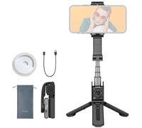 hohem Stabilisateur Smartphone Trépied Perche Selfie avec Télécommande Bluetooth, iSteady Q Gimbal Automatique de Suivi du Visage & Rotation 360° pour iPhone 15 Pro/Samsung/Huawei