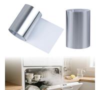 Hohitenz Film pare-vapeur pour lave-vaisselle, 2 pièces, 695×75 mm - Film de protection thermique pour plan de travail, compatible Beko/Whirlpool/Bauknecht - feuille aluminium