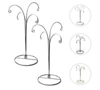 HOHIYA 2 Crochet de Support de Verre Boule de Noël Décoration Présentoir support 4 bras Maison Arbre de fleurs Bougies œufs de Pâques décoration de mariage 30,5 cm Argent