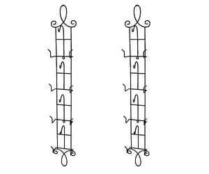 HOHIYA Lot de 2 Supports muraux pour Tasses à thé et soucoupes Noir