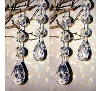 HOHIYA Lot de 30 décorations en Cristal pour Sapin de Noël - Cristaux à Suspendre pour centres de Table - Lustre en Acrylique - Guirlande de Pierres précieuses - Taiwan