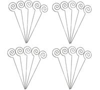 HOHIYA Place pour Carte Pick Bague Boucle Swirl Fils Photo Clip en Métal Clamp DIY Craft Cadeau Qui Note Memo Holder (Argent, Lot DE 50)