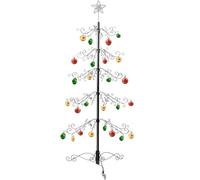 HOHIYA Support de Sapin de Noël en Métal 213 cm Base Stable et Robuste pour Arbre de Fête Décoration Intérieur Support de Cadeaux Noir
