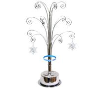 HOHIYA Support Rotatif en métal pour décorations de Noël Swarovski 2022 42 cm avec Crochet de Suspension Waterford Lenox Crystal Flocon de Neige Cadeau chromé