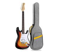 HOHIYO Sac Pour Guitare Électrique 39 40inch Gig Bag, 0.5in Épais Étui Rembourré Guitare Poche Bandoulière Réglable Cou Protecteur Coussin Pad, Gray - Yellow