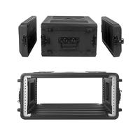 HOHIYO Valise de transport en rack de 48,3 cm, peu profonde de 40,6 cm de profondeur, mallette de transport 4U en polyéthylène haute densité durable, étanche à l'eau, à la poussière et aux chocs, avec