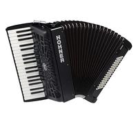 Hohner Accordéon Bravo Line Facelift III Piano chromatique avec housse de rangement 80 basses Noir