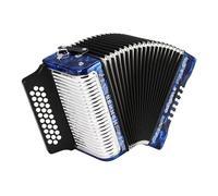 Hohner Corona II Accordéon diatonique 3500GBL (touches GCF, bleu foncé nacré)
