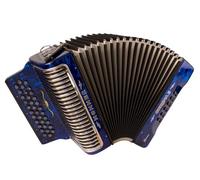 Hohner Corona Xtreme II Accordéon à 34 boutons, GCF, bleu perle