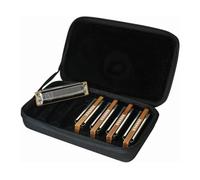Hohner MBC5 Marine B-1896 Lot de 5 harmonicas avec touches G, A, C, D et E (Noir)
