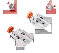 Hohny Multipurpose Stainless Steel 90 Degree Corner Clamp, Woodworking Right Angle Clamp 90° Holder, Single Handle Corner Clamping Tool with Adjustable Swing Jaw (2Pcs Mix)