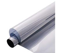 HOHOFILM Film réfléchissant pour fenêtre de fenêtre Verre teinté Jour Confidentialité Contrôle de la chaleur Bloque le soleil Film autocollant pour la maison ou le bureau 35.4"x78.7" Argenté