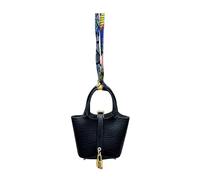 HOHOPEACH Y2k Porte-clés mignon pour femme en cuir végétalien avec breloque pour sac à main et sac à main Accessoires Preppy Stuff, Noir , taille unique