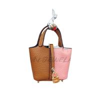 HOHOPEACH Y2k Porte-clés mignon pour femme en cuir végétalien avec breloque pour sac à main et sac à main Accessoires Preppy Stuff, Mélange de poudre marron, taille unique