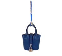 HOHOPEACH Y2k Porte-clés mignon pour femme en cuir végétalien avec breloque pour sac à main et sac à main Accessoires Preppy Stuff, bleu foncé, taille unique