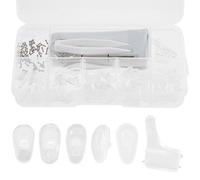 Hohopeti 1 boîte Plaquettes de Nez Silicone Antidérapantes pour Lunettes Kit de Rechange Confortable et Support Ergonomique pour Montures Ensemble Accessoires pour Verres Couleur