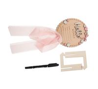 Hohopeti 1 Set Panneau de Naissance en Bois avec Stylo Plaque Souvenir pour Annonce de Naissance et Photos de Bébé
