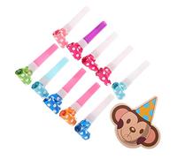 Hohopeti 10 Ensembles Sifflets Cartoons pour Fête Anniversaire Jouets Souffleurs de Bruit Amusants Accessoires de Fête avec Corne pour Garçon Fille Singe