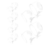 Hohopeti 10 Pièces Aquarium Plant Holder with Suction Cups Transparent Acrylic Fish Tank Planter and Worm Feeder Cups for Live Food Feeding and Decoration