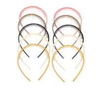 Hohopeti 10 Pièces Bandeaux avec Bandeaux Antidérapants pour Laver Visage Coiffure et Activités Accessoires Tressés pour Maîtriser Petits Cheveux