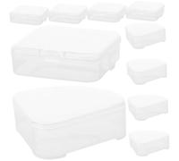 Hohopeti 10 pièces Boîte de Rangement Transparente pour Houppettes de Maquillage Étui et Pratique pour Éponges Beauté Résistant à Usure pour Voyage et Usage Quotidien