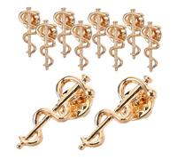 Hohopeti 10 Pièces Broches Alliage Serpent Caduceus Médicales Unisexes Badge Professionnel pour Médecins et Infirmières Accessoires de Vêtements Résistants et Élégants