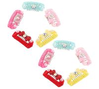 Hohopeti 10 Pièces Clips à Cheveux pour Animaux Accessoires Décoratifs Colorés Polyester et Plastique pour Chiens et Chats Pinces Légères et Confortables pour Maîtriser Les Poils et