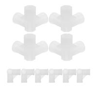 Hohopeti 10 Pièces Connecteur en T à 3 Voies, Plastique Blanc | Installation Facile, Structure Robuste, Stabilité Renforcée, Optimisation D’espace, pour Sécheuse et Rangement