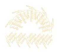 Hohopeti 10 Pièces Décoration De Gâteau D'anniversaire De Dessert Fournitures De Fête Happy Birthday Mom Cake Sign Acrylique Doré