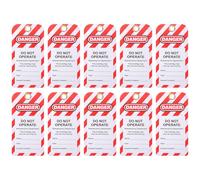 Hohopeti 10 pièces Étiquettes de Consignation Plastiques Lot de Étiquettes Suspendues Ne Utiliser pour Verrouillage Équipements Avertissement Industriel Sécurité Atelier Usine